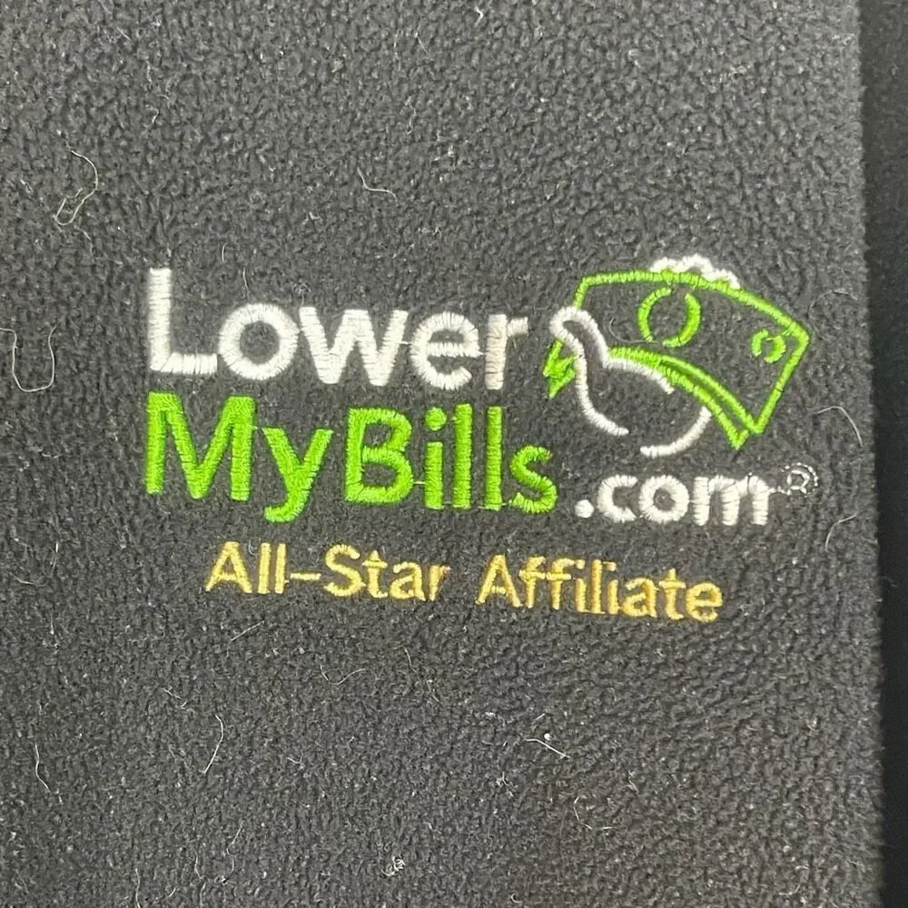 LowerMyBills.com All-Star‎ Affiliate 2XL Fleece Jacket Black Zip DEVON & JONES